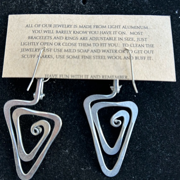 Recycled Aluminum Earrings - Picture 2 of 2